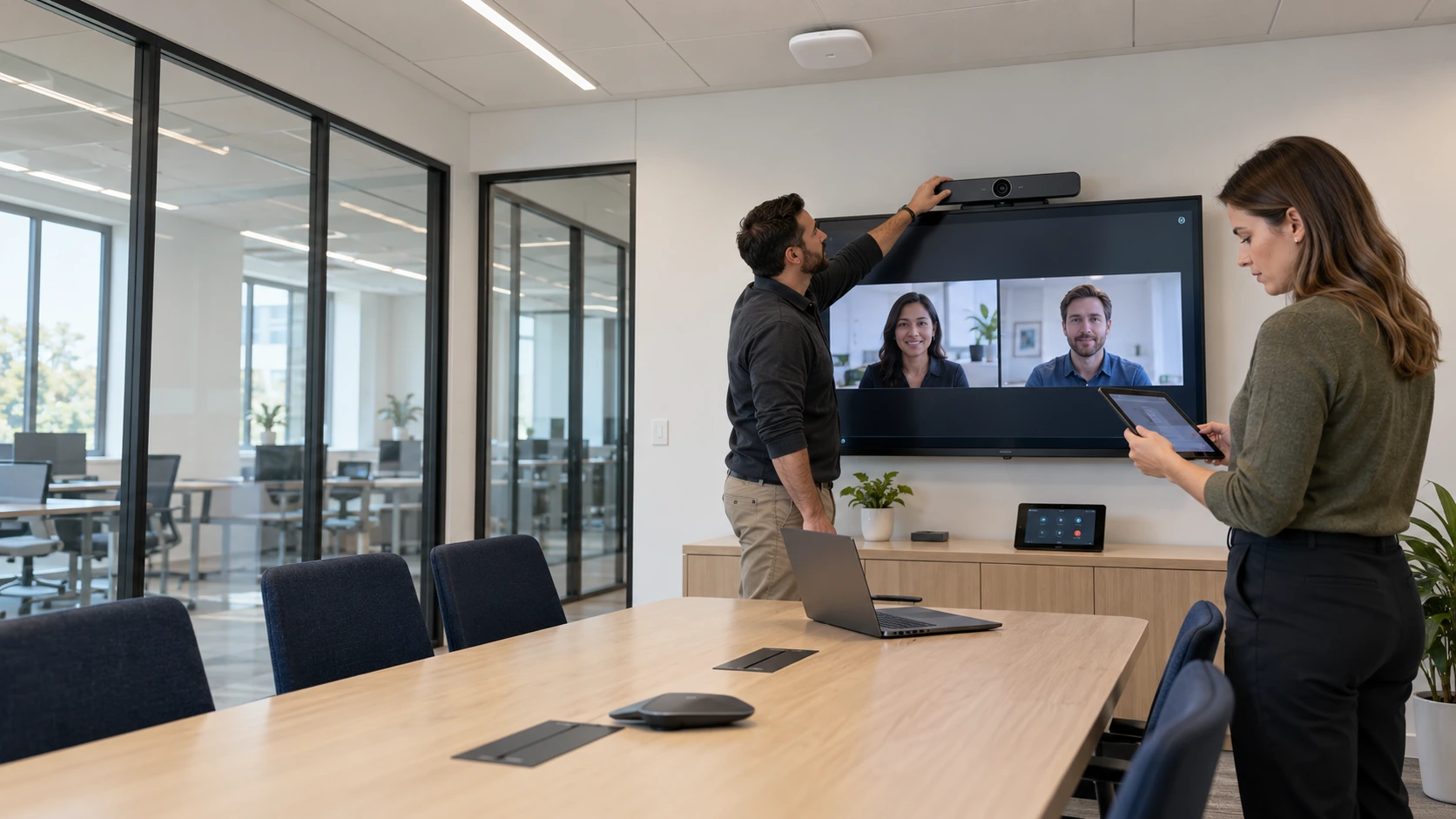 Illustrative collaborative workspaces technology environment