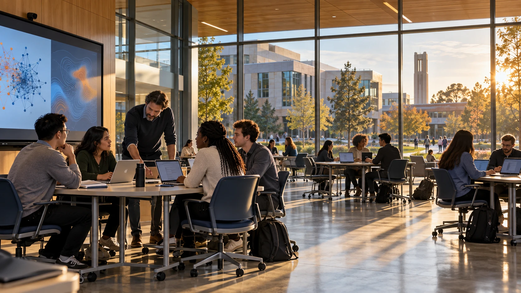 Illustrative connected campus and classroom